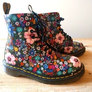 Doc Martens floral patterned boots